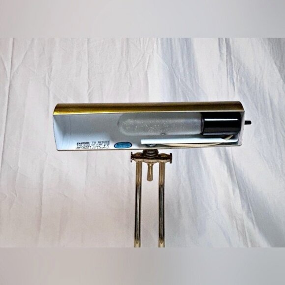 Vintage Collins Industries Adjustable Solid Brass Bankers Desk Piano Lamp w/Box - Picture 3 of 9